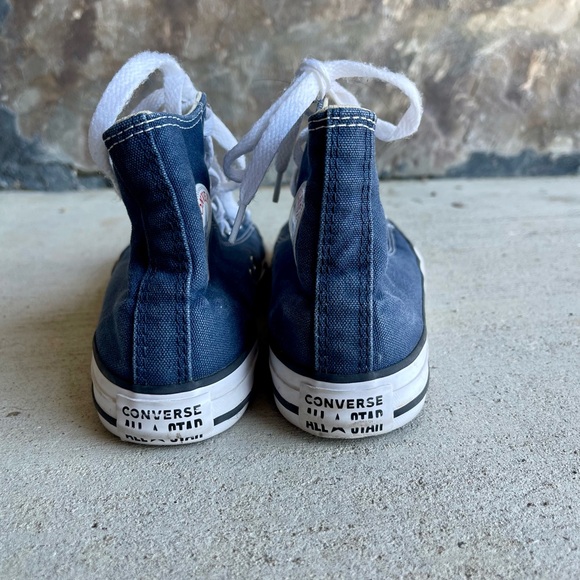 Youth Blue Converse Hightops - Picture 2 of 6